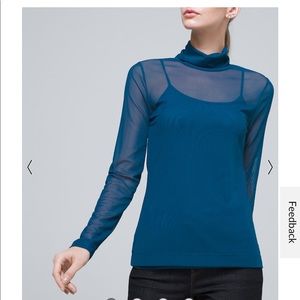 White House Black Market Mesh Turtleneck